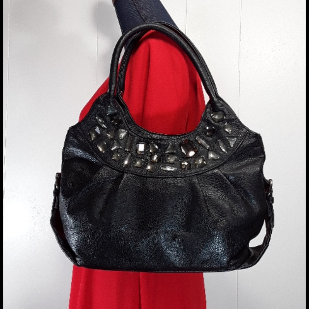 Stella and Max hobo  purse with rhinestone embellishs